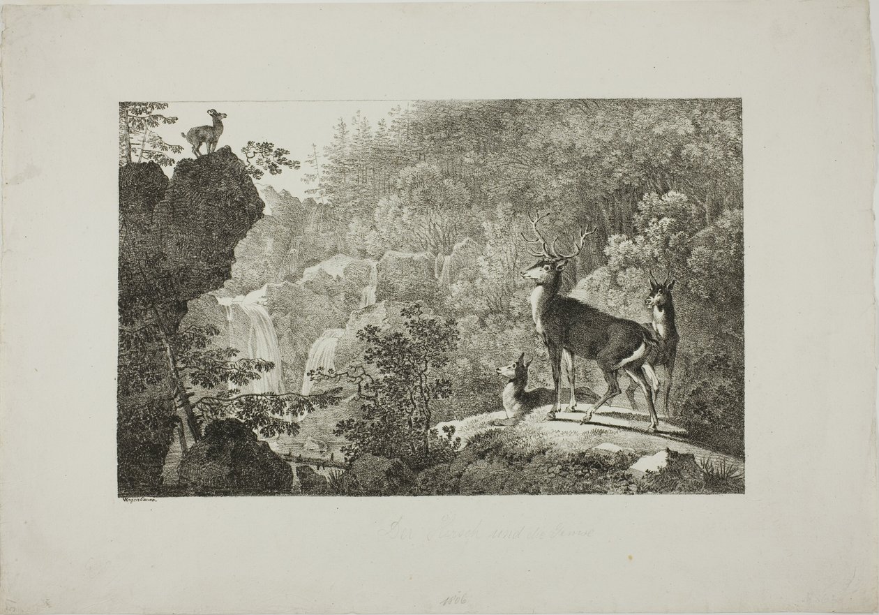 Hjorten och gemsarna av Maximilian Josef Wagenbauer
