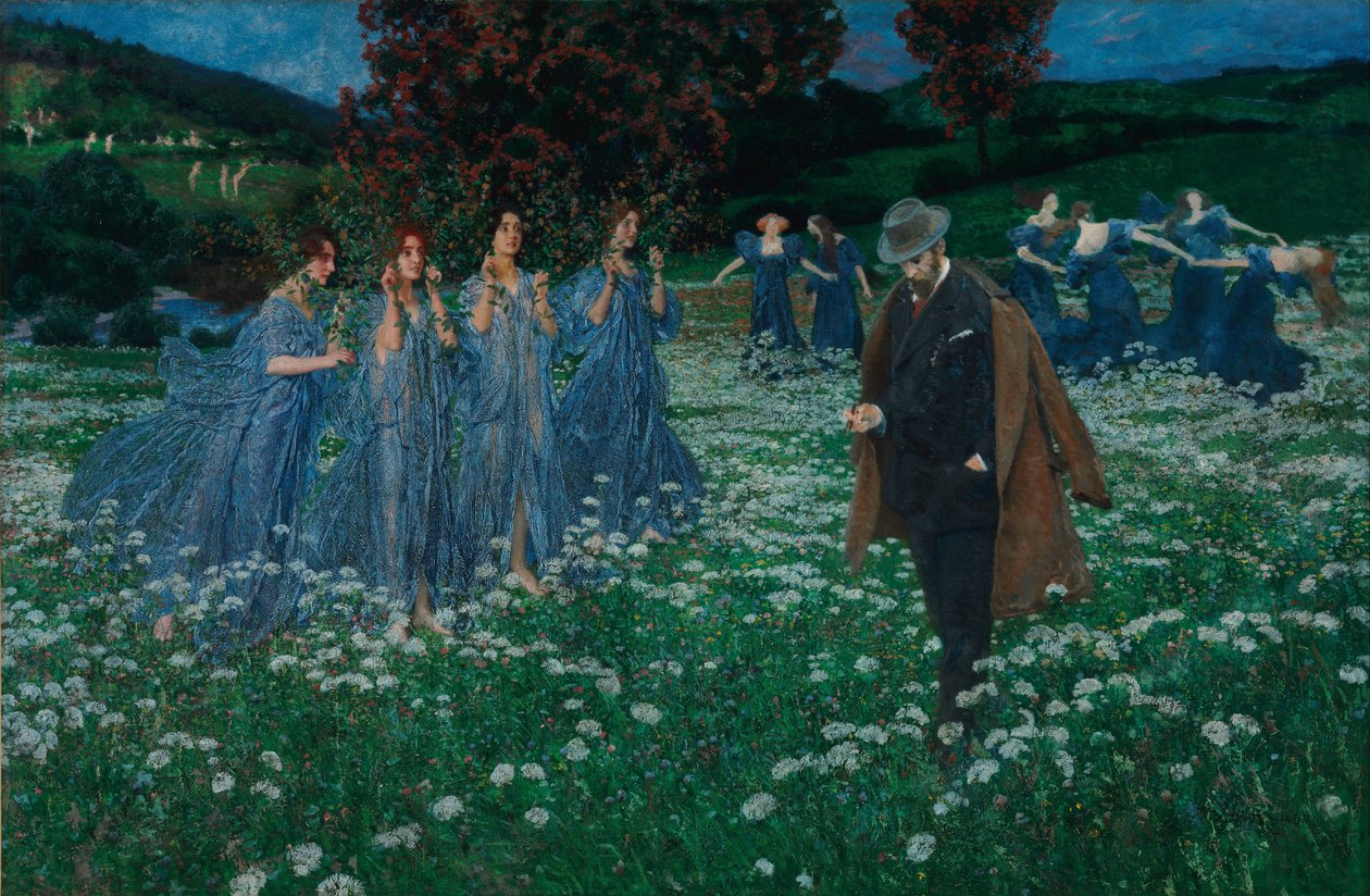 Un monde - En värld, av Lenz, Maximilian (1860-1948). Olja på duk av Maximilian Lenz