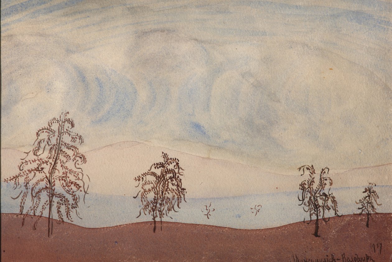 Landskap med träd, 1917 av Maximilian Voloshin