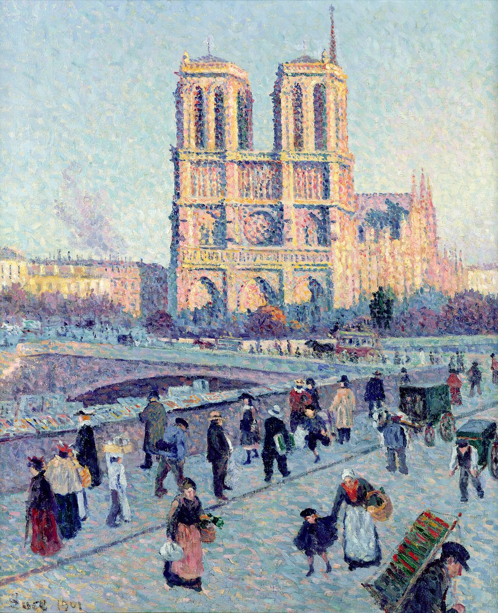 Le Quai St. Michel och Notre Dame, 1901 av Maximilien Luce