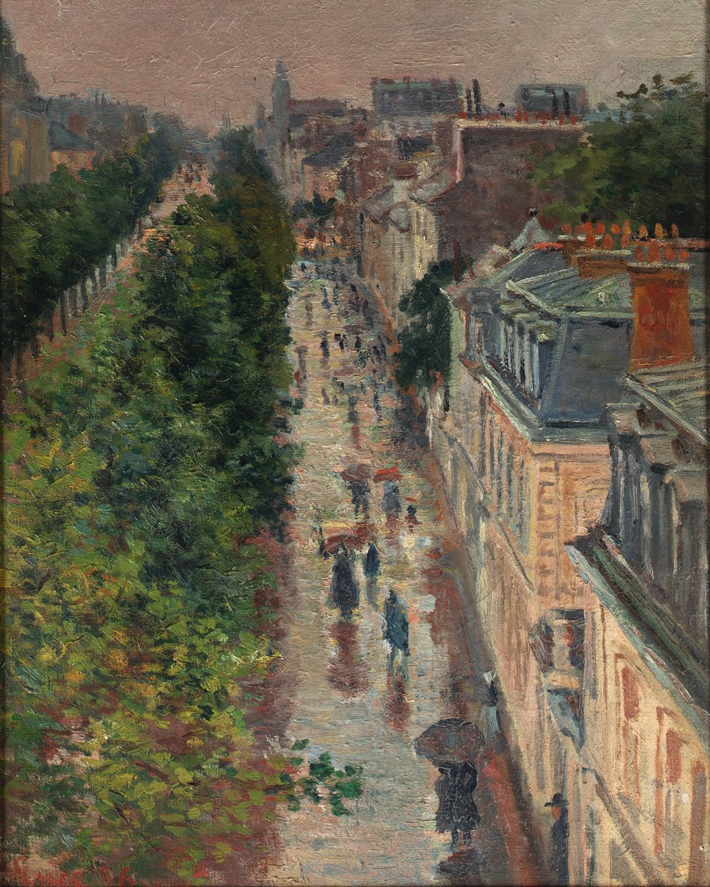 Scène de Rue à Paris av Maximilien Luce