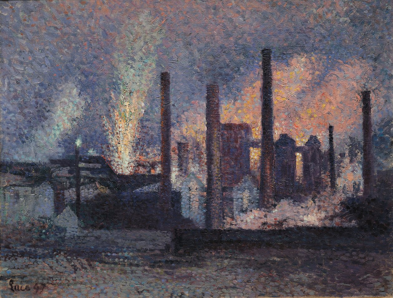 Studie för fabriker nära Charleroi, 1897 av Maximilien Luce