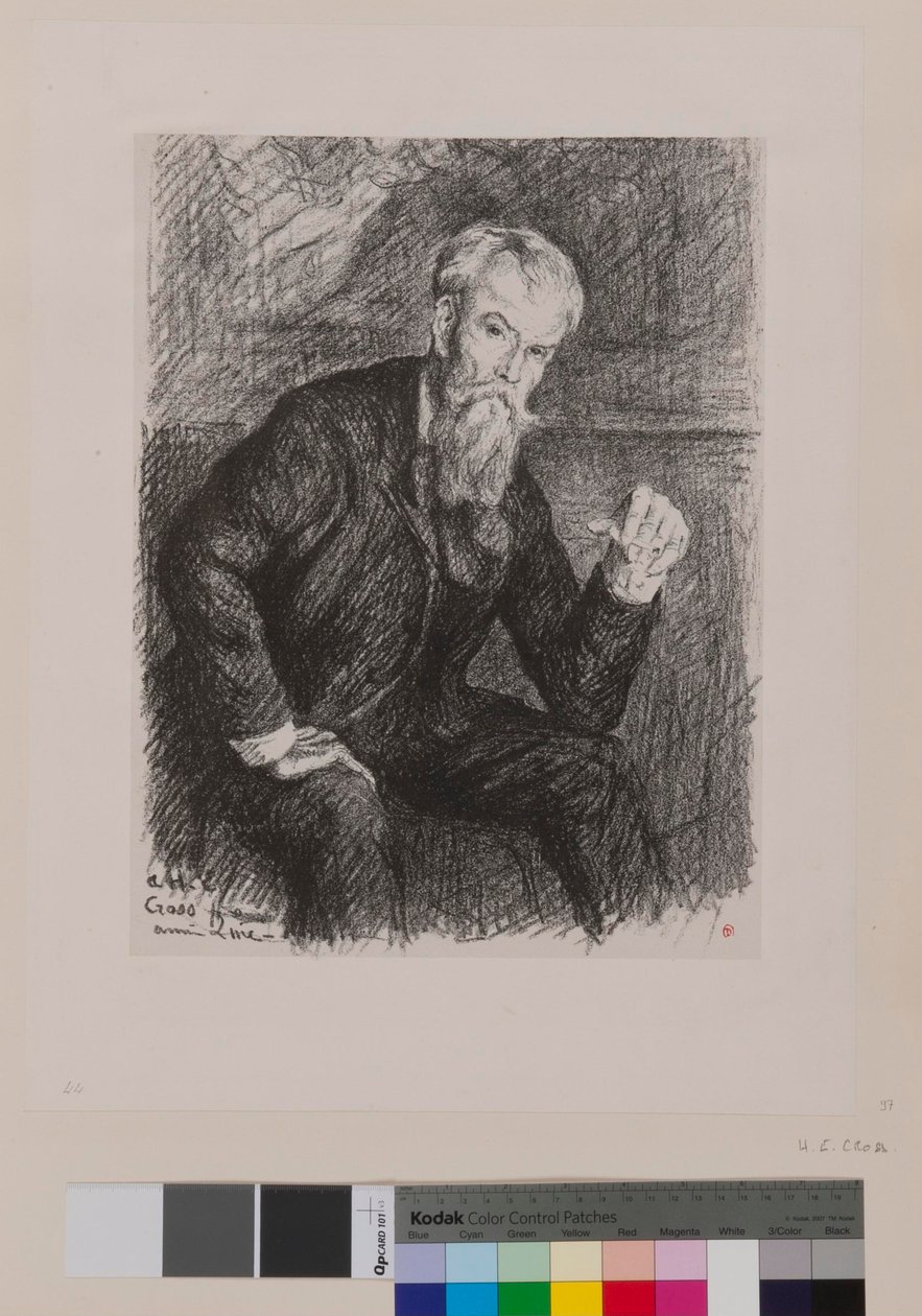 Till Henri Edmond Cross: [Porträtt av Henri-Edmond Cross] av Maximilien Luce