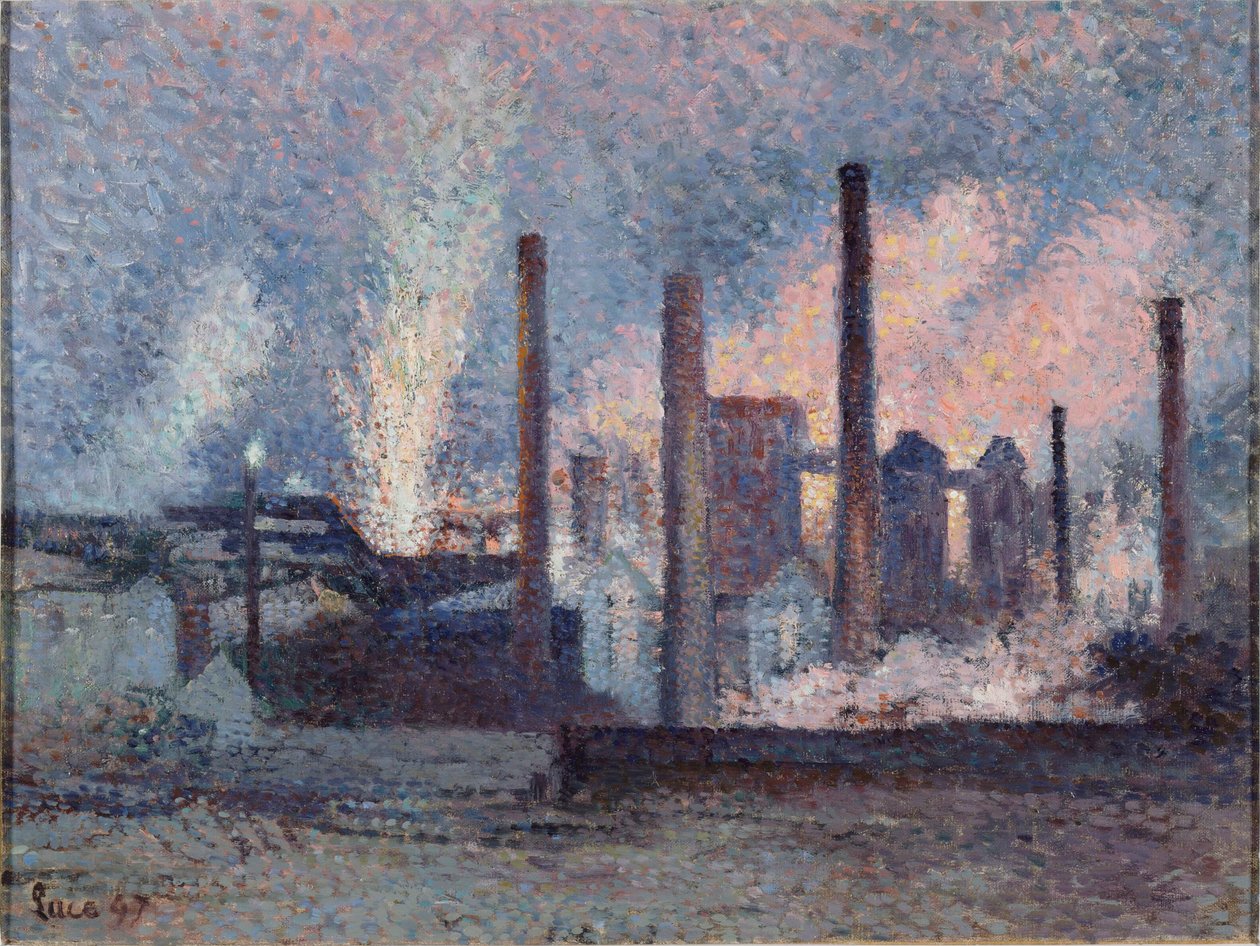 Stålverket i Charleroi Stålverket i Charleroi, 1897. av Maximilien Luce