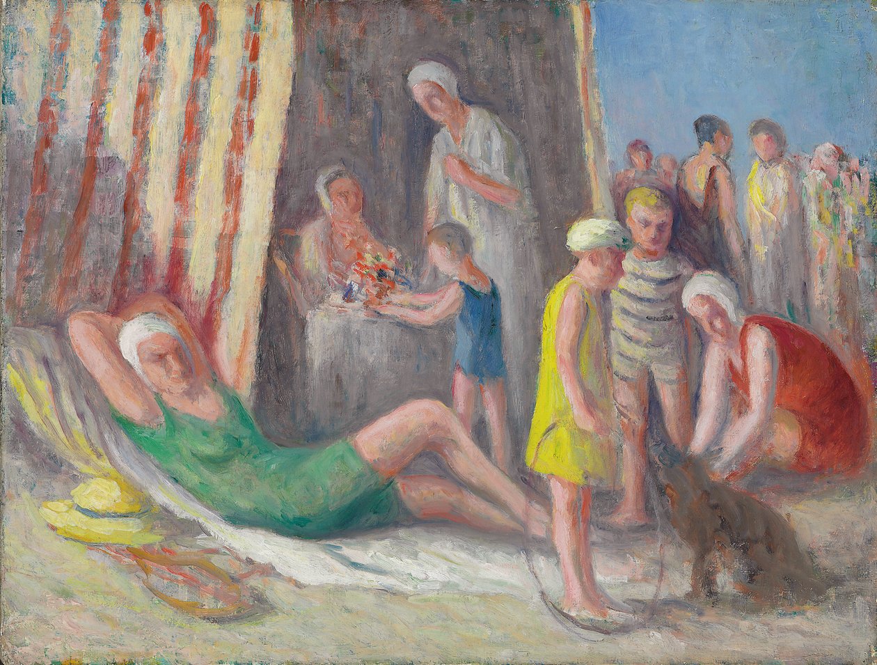 Vid Treport Beach, ca 1939 av Maximilien Luce