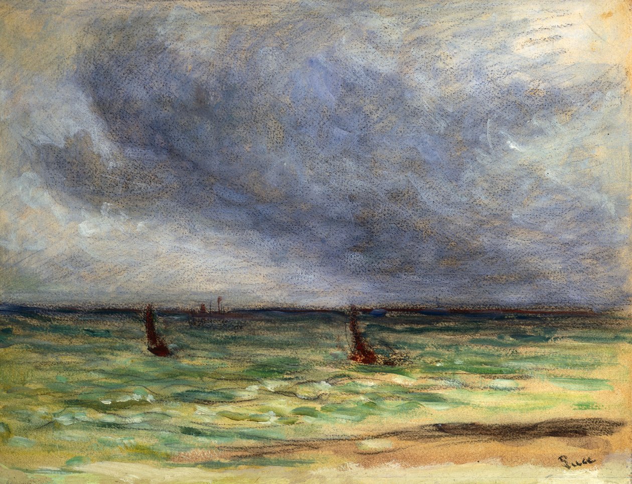 Avgående trålare; Trålarnas avgång, 1930-1934 av Maximilien Luce