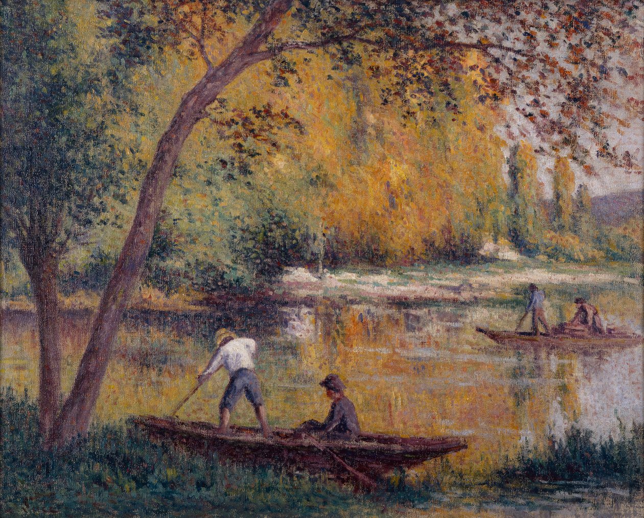 Drivvedssamlare på boten av Maximilien Luce
