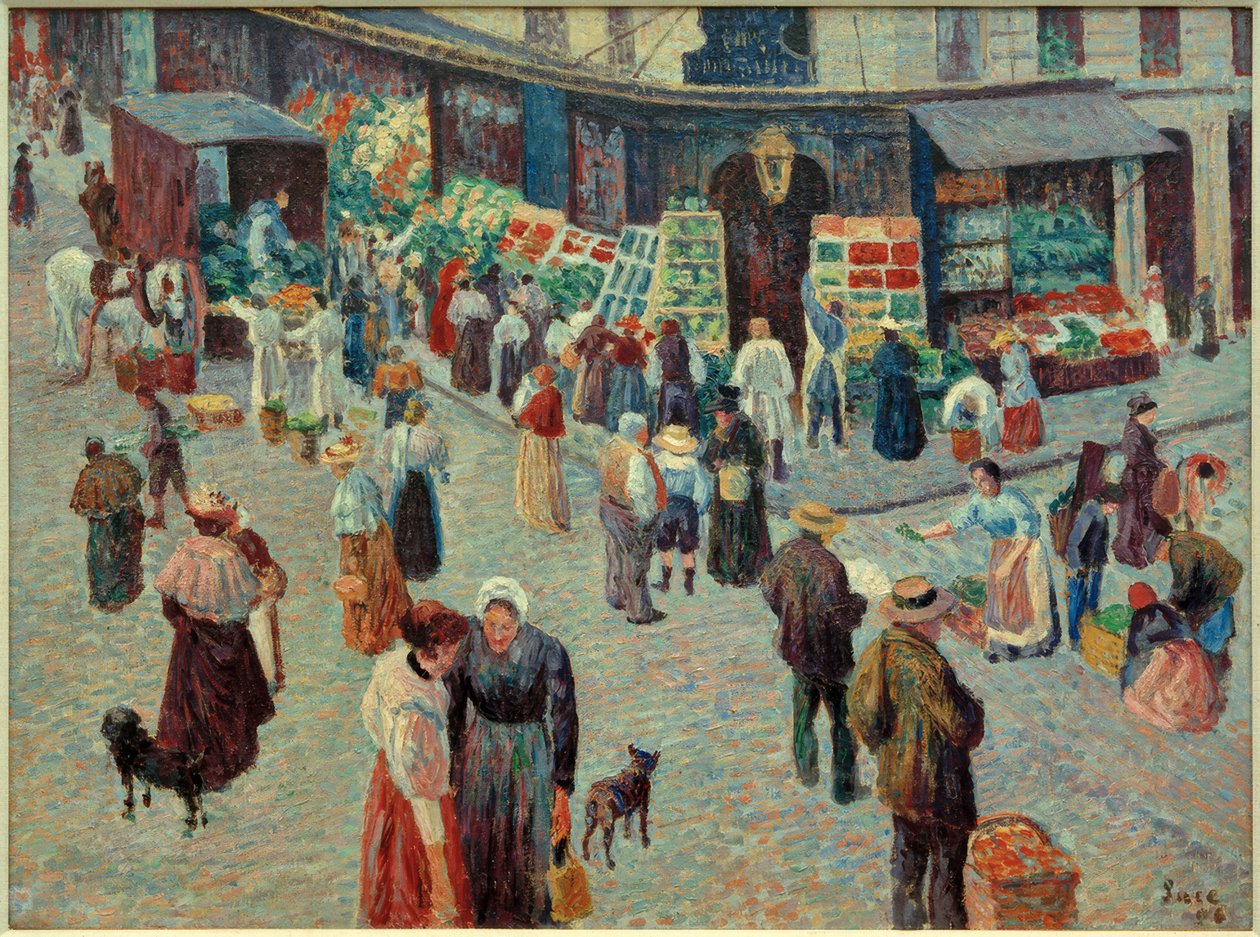Livsmedelsbutik, Rue des Abbesses av Maximilien Luce