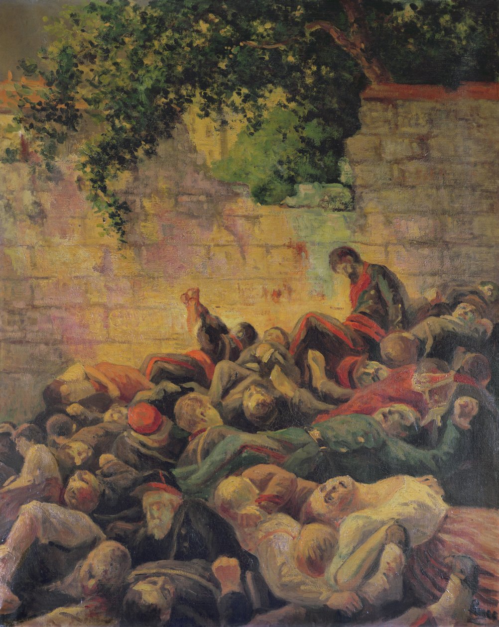 Avrättning av kommunarderna vid "Mur des Federes" av Maximilien Luce
