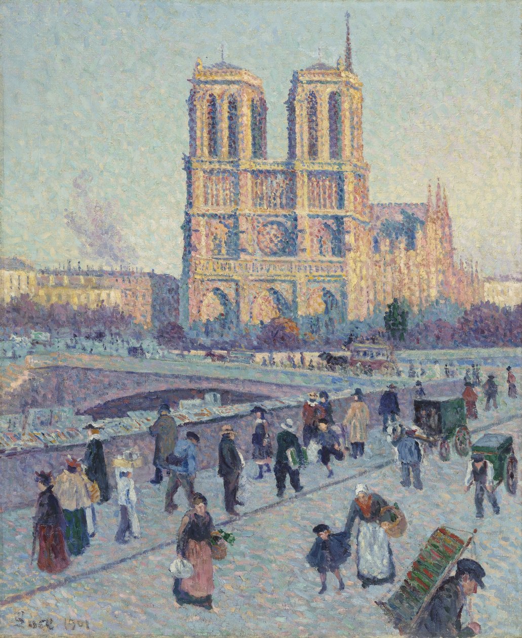 Quai Saint-Michel och Notre-Dame av Maximilien Luce