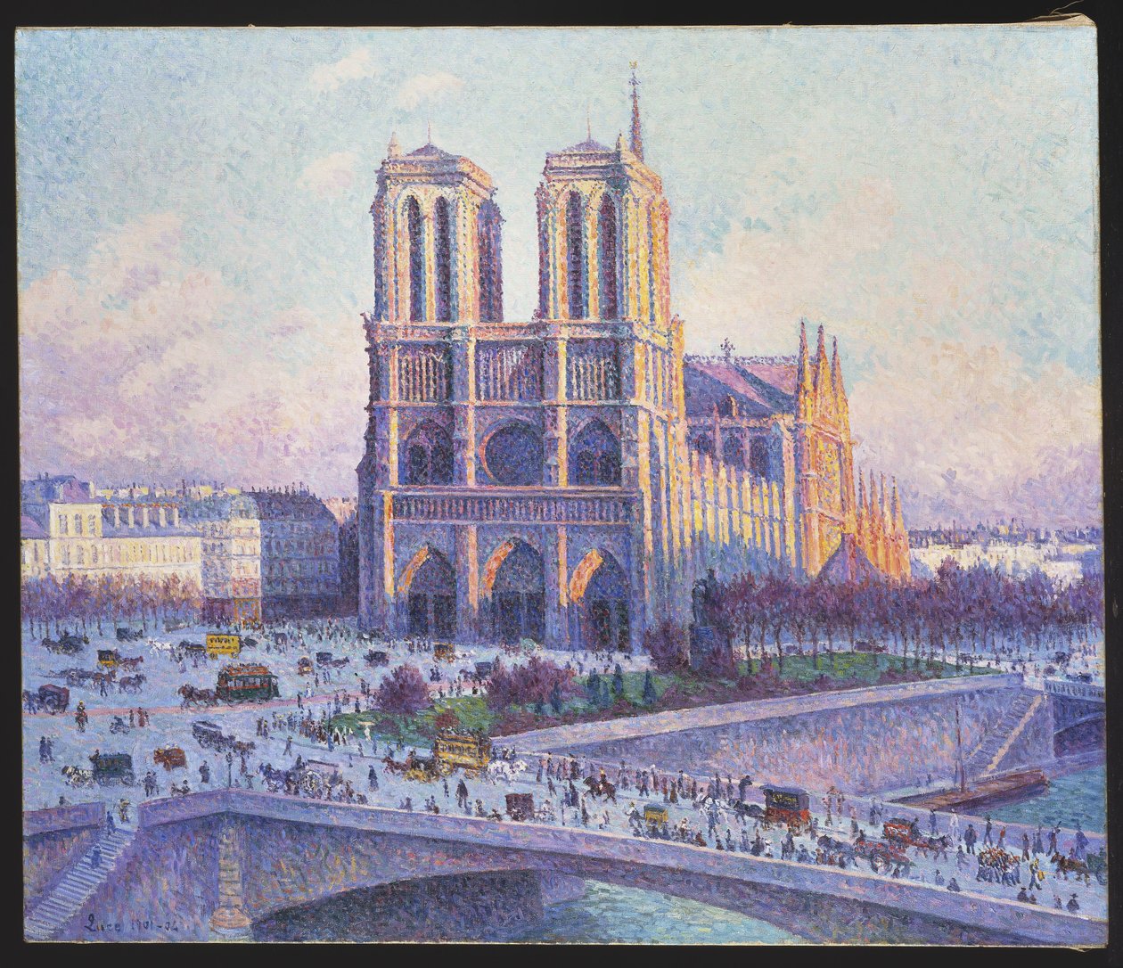 Notre Dame, Paris, Utsikt från Quai Saint-Michel, 1901-04 av Maximilien Luce