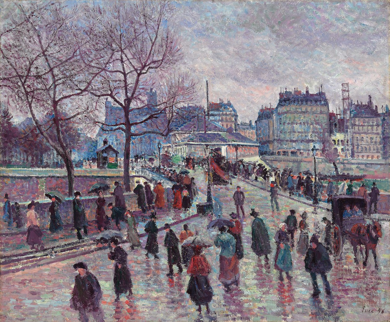 Paris, ärkebiskopens bro, 1896 av Maximilien Luce
