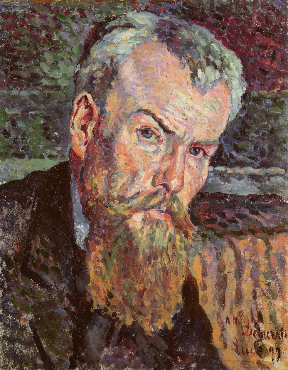 Porträtt av Henri Edmond Cross (1856-1910) 1898 (detalj) (se 140248) av Maximilien Luce