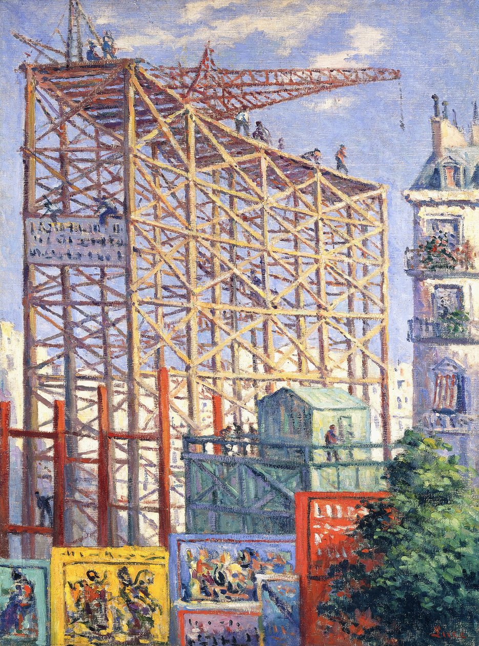 Ställningar och affischer, c.1912 av Maximilien Luce