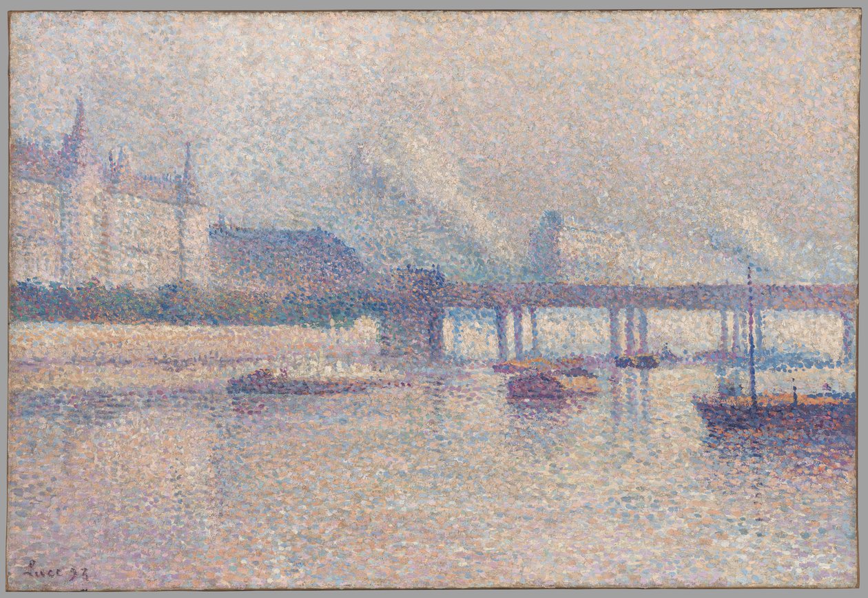 Seineflodens stränder i Paris av Maximilien Luce