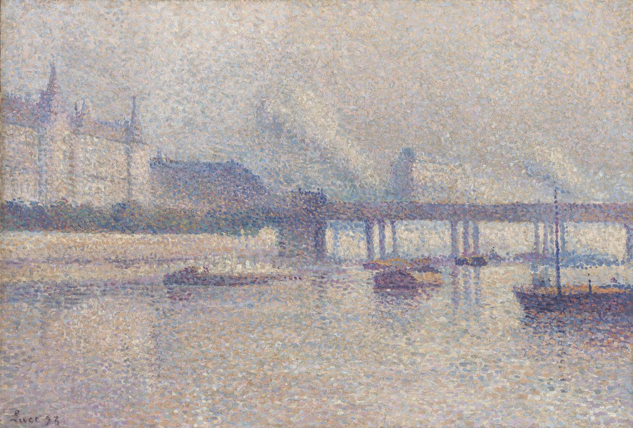 Seineflodens stränder i Paris, 1893 av Maximilien Luce