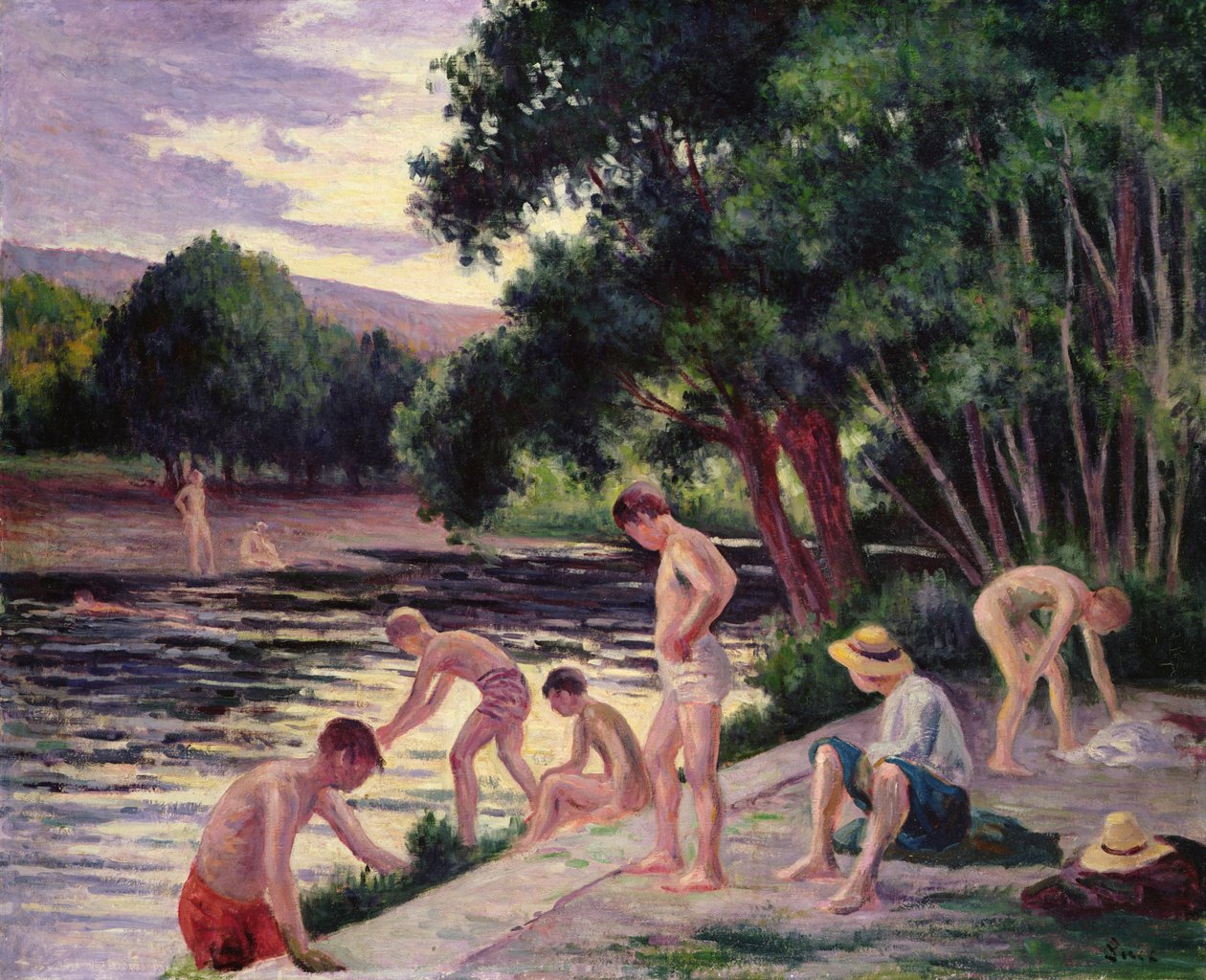 Badgästerna av Maximilien Luce