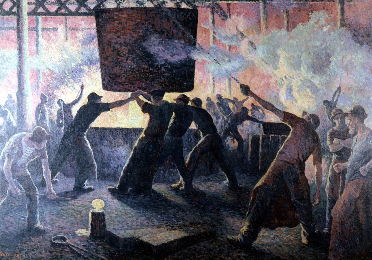 Gjuteriet av Maximilian av Maximilien Luce