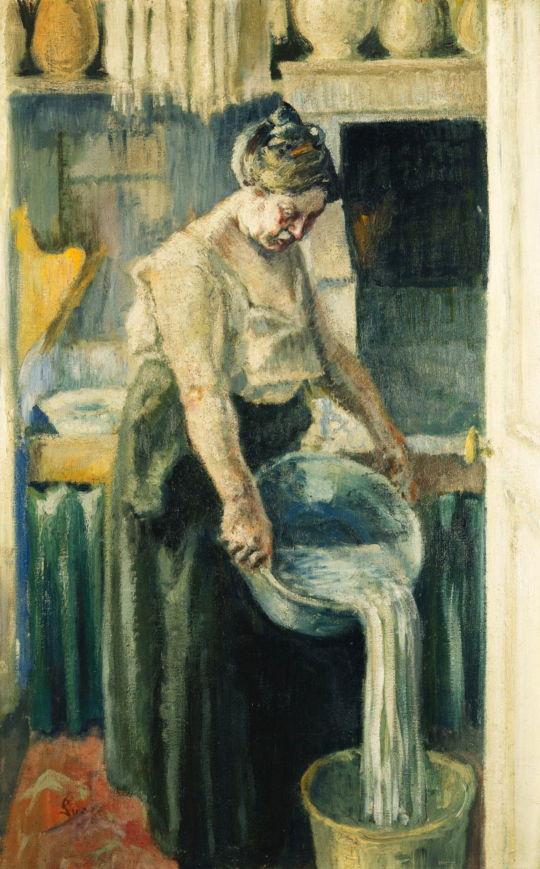 TheLaundress; Tvätterskan, av Maximilien Luce