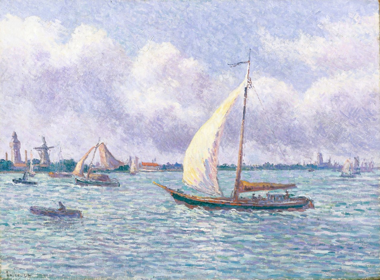 Maas nära Dordrecht av Maximilien Luce