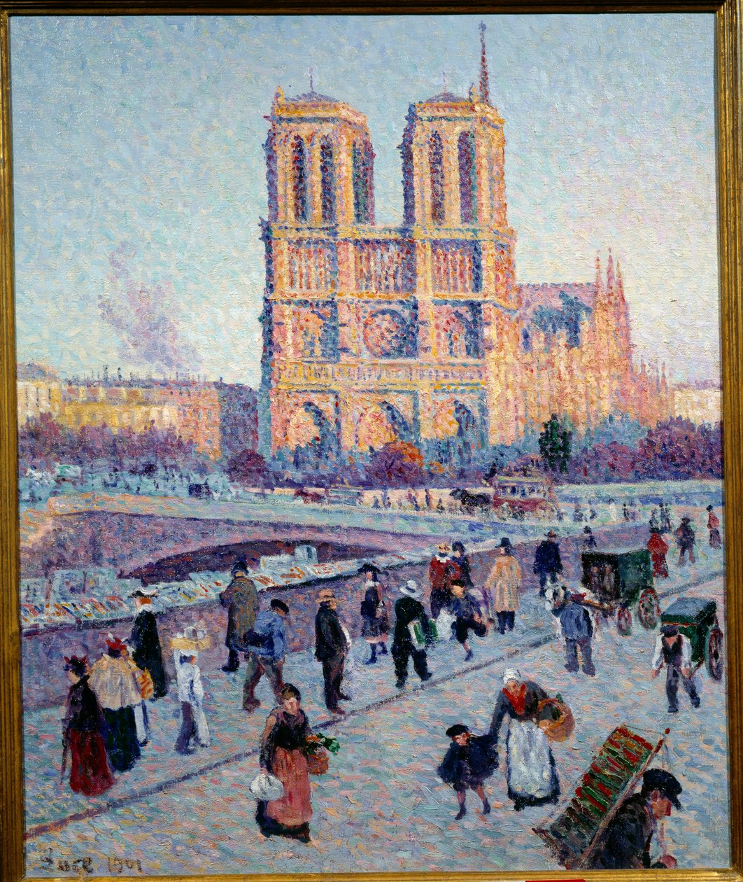 Quai Saint Michel och Notre Dame av Maximilien Luce