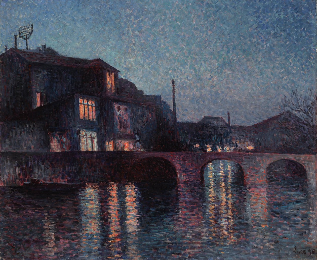 Floden Sambre i Charleroi, 1896 av Maximilien Luce