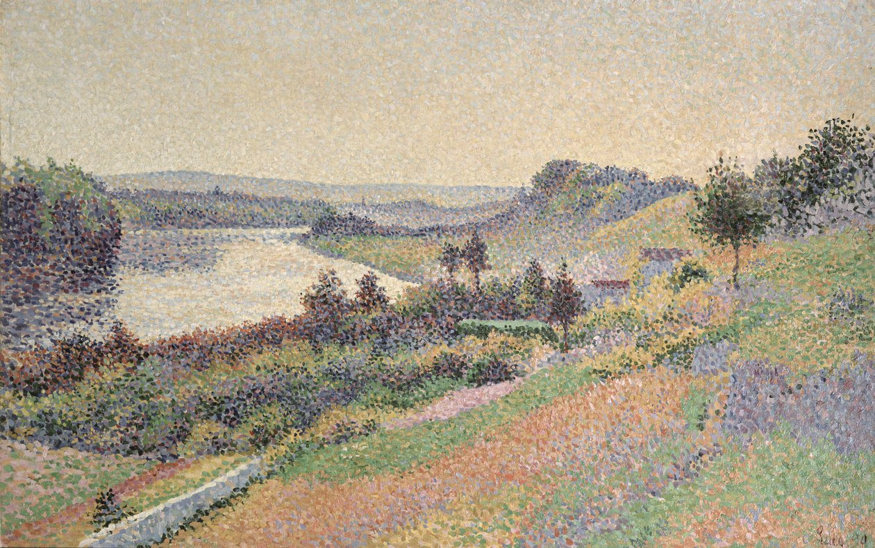 Seinen vid Herblay, 1890 av Maximilien Luce