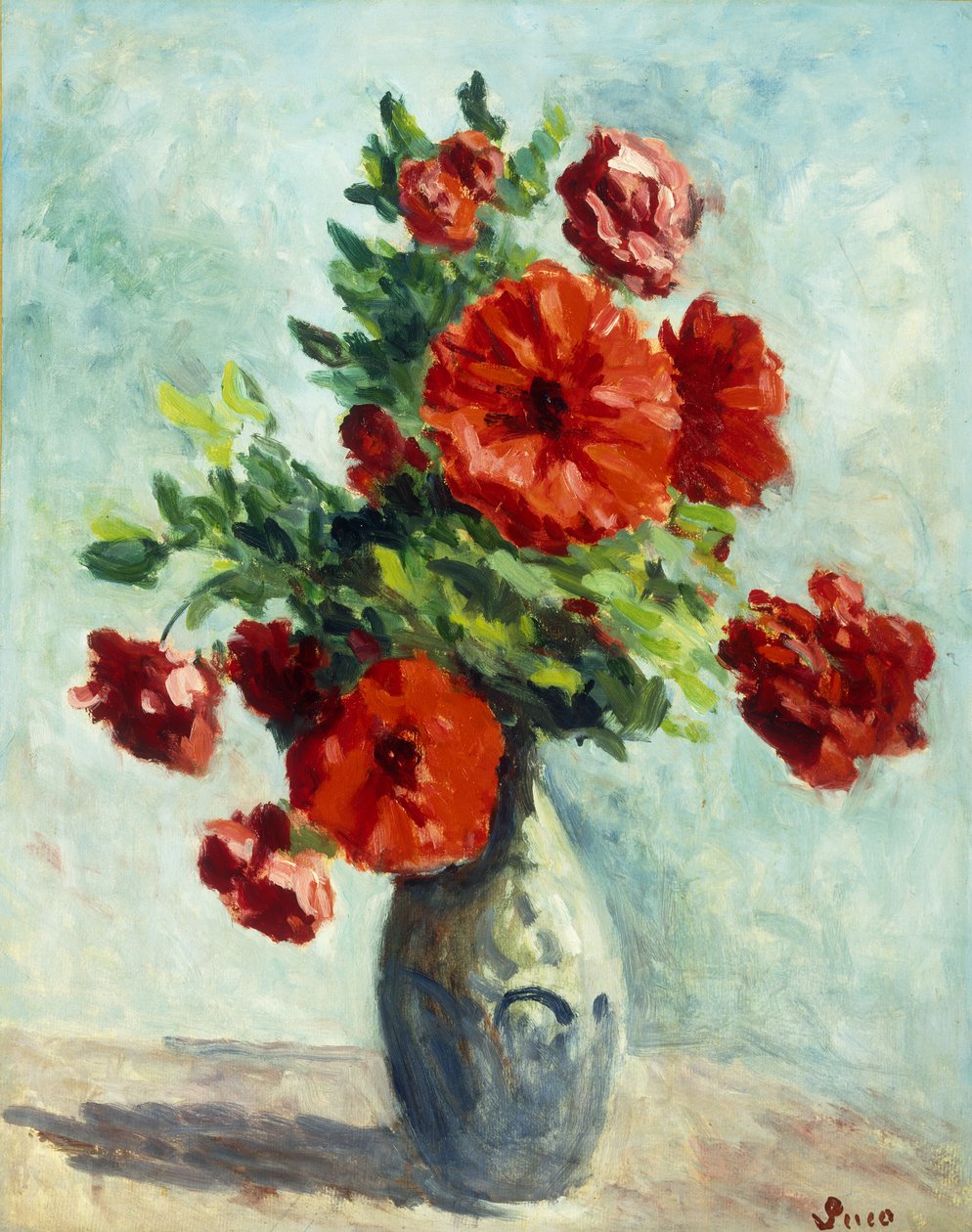 Vas med blommor; Vas med blommor, 1925-1930 av Maximilien Luce