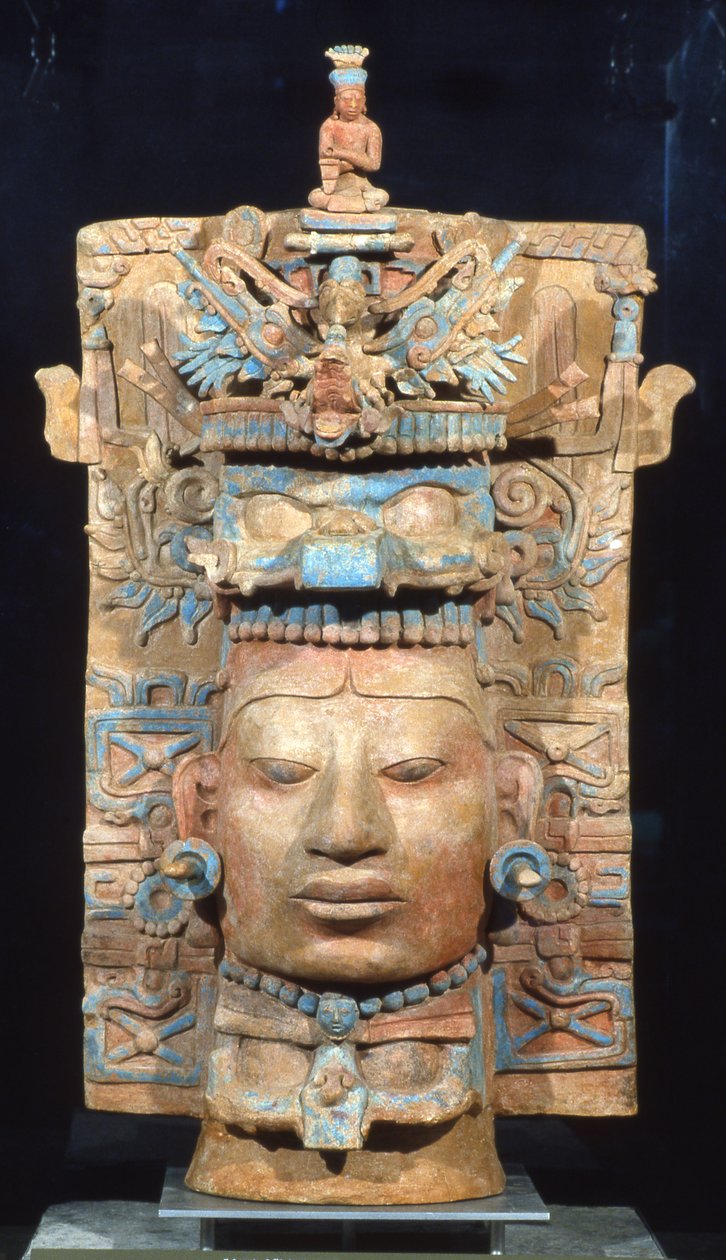 Palenque, rökelsebrännare, sen klassisk period 600-900 AD (terrakotta) av Mayan
