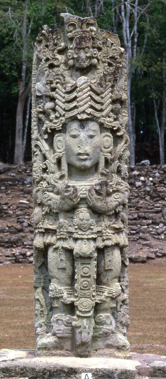 Stela A, Copan, senklassisk period, c.730 e.Kr av Mayan