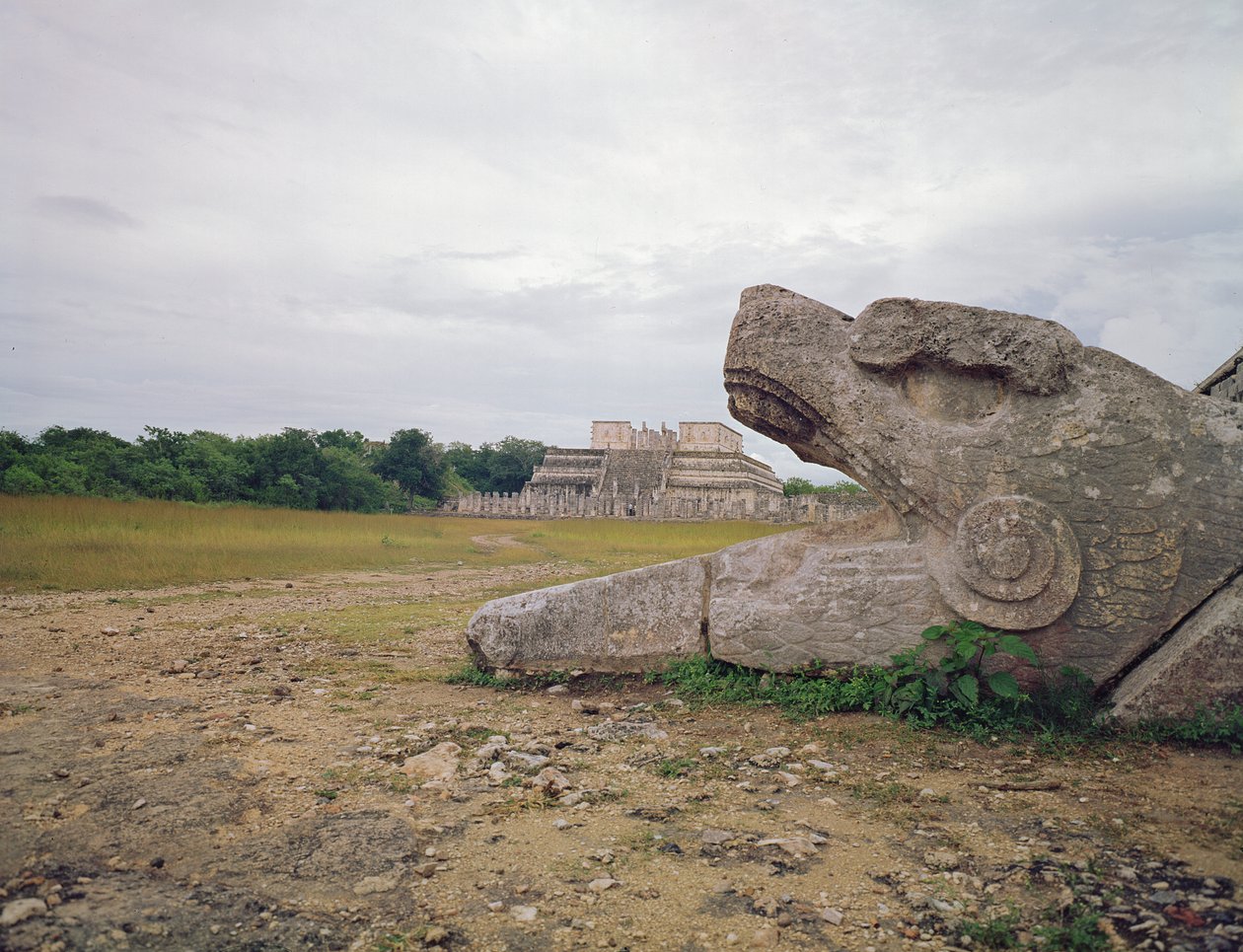 Krigarnas tempel och ormens kolumn av Mayan