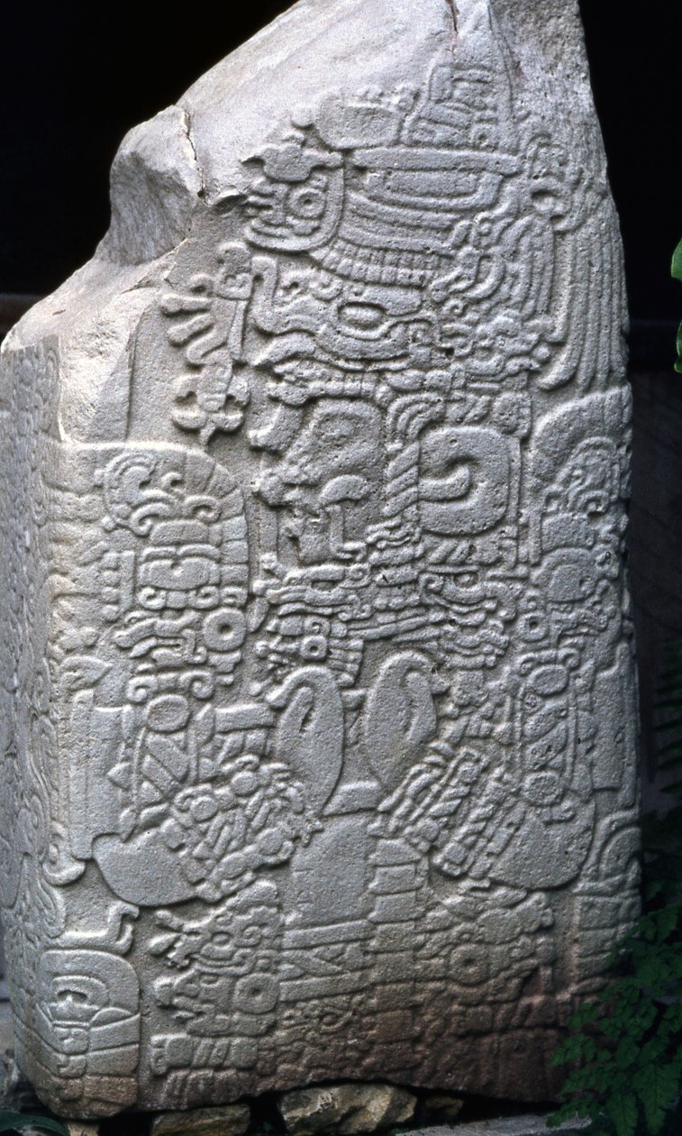 Tikal Stela 2, tidig klassisk period 300-600 e.Kr av Mayan