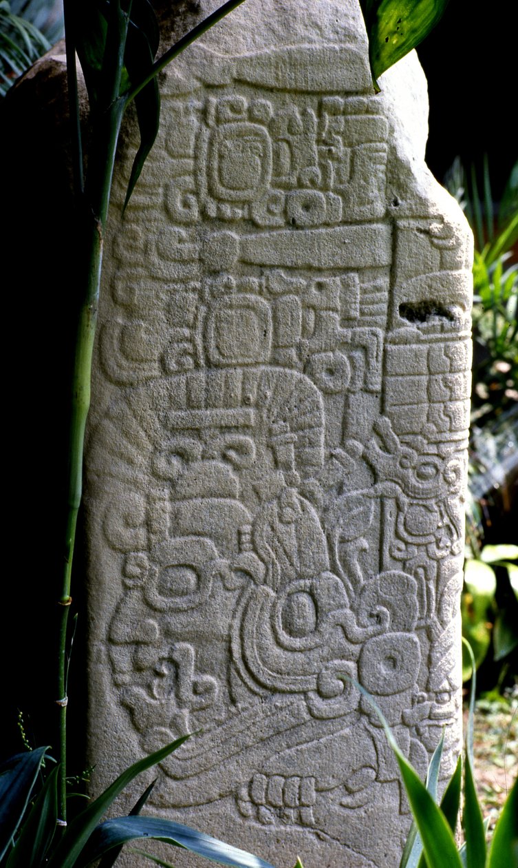 Tikal Stela 28, tidig klassisk period, 300-600 e.Kr. av Mayan