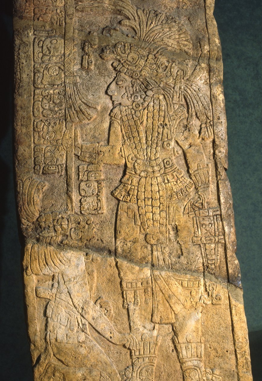 Yaxchilan, Stela 18, senklassisk period 600-900 e.Kr av Mayan