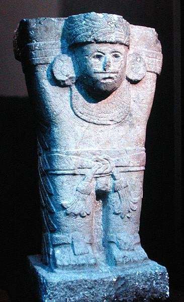 Altarstöd i form av Atlanta, 800-1300 e.Kr av Mayan