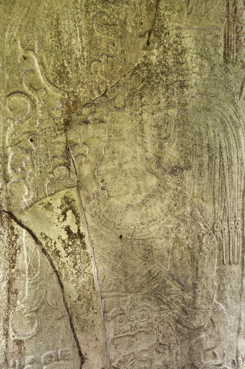 Detalj av Stela 9 föreställande Ajb
