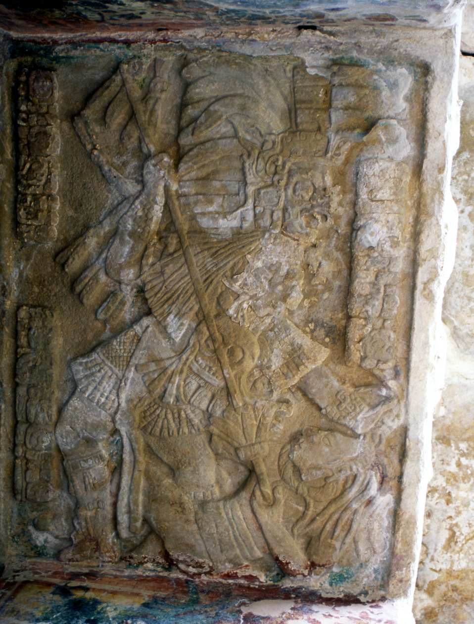 Överligger, sen klassisk period (600-900 e.Kr.) av Mayan