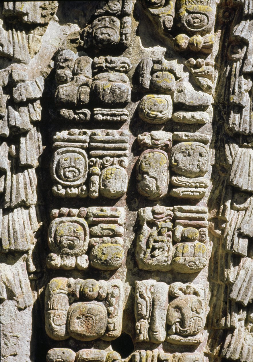Stele A, Plaza of Ceremonies, 731 AD av Mayan