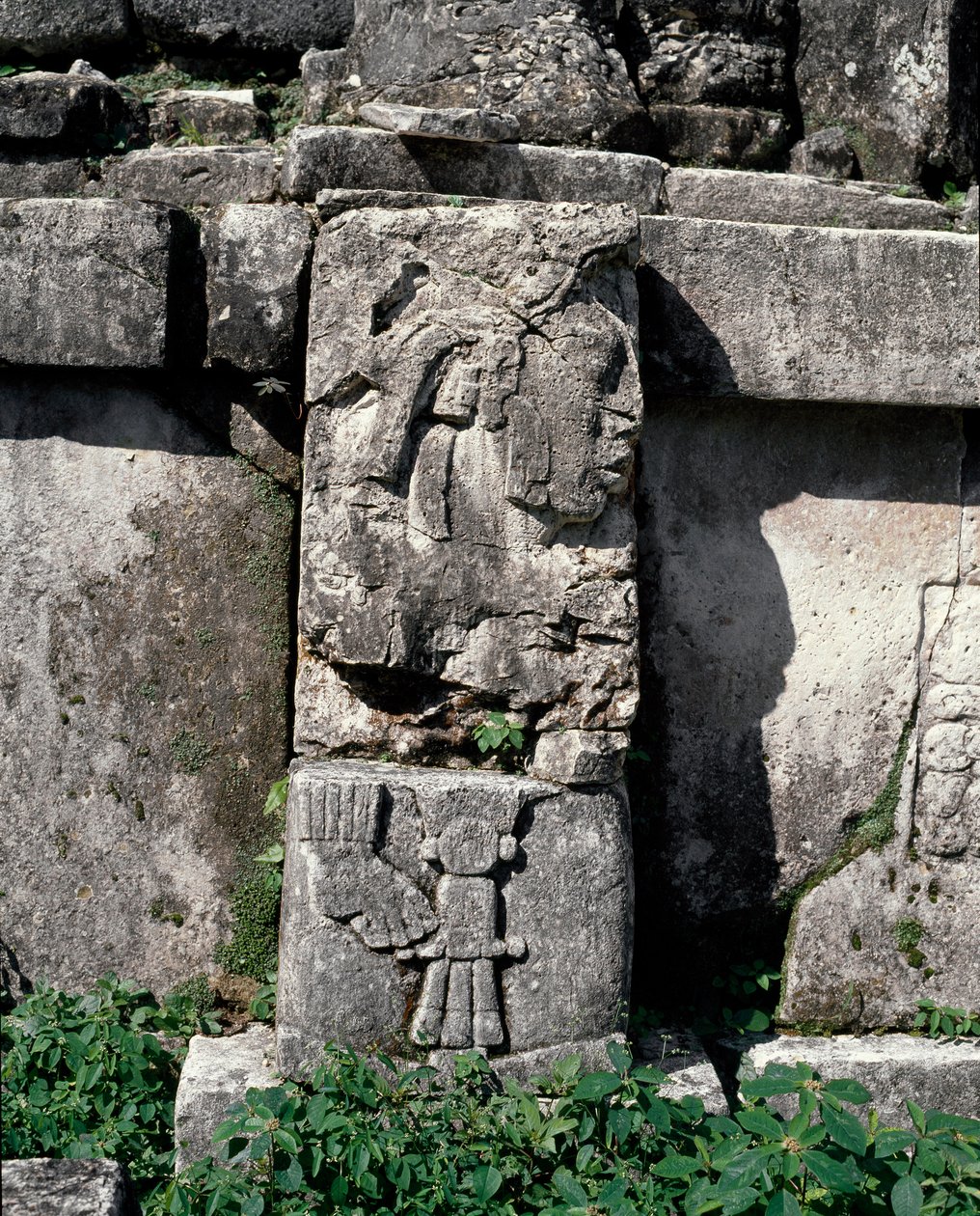 Stele i huset C, uteplats 2 i palatset av Mayan
