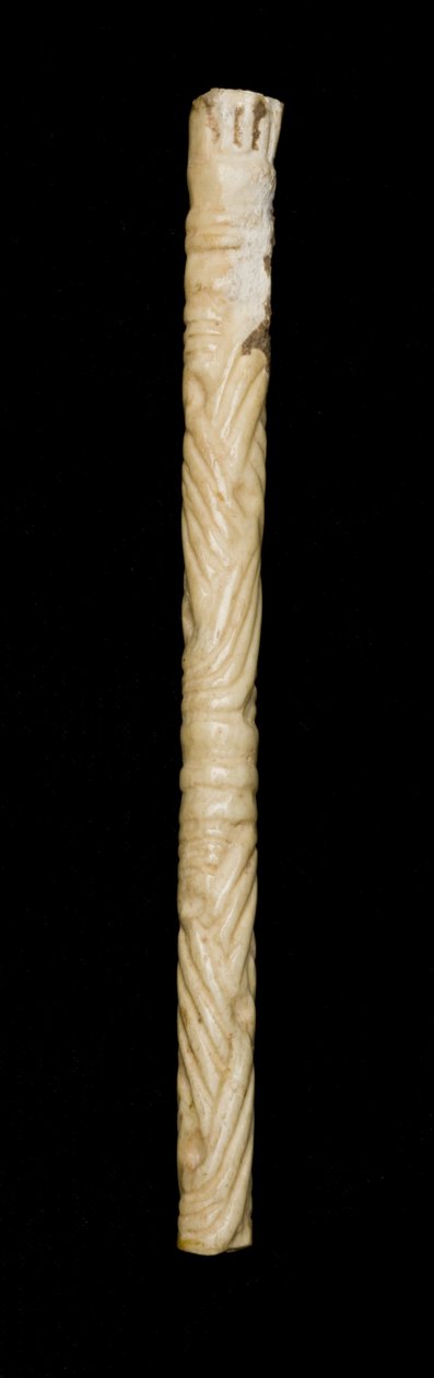 Redskap med mattdesign, AD 600-900 (ben) av Mayan Mayan