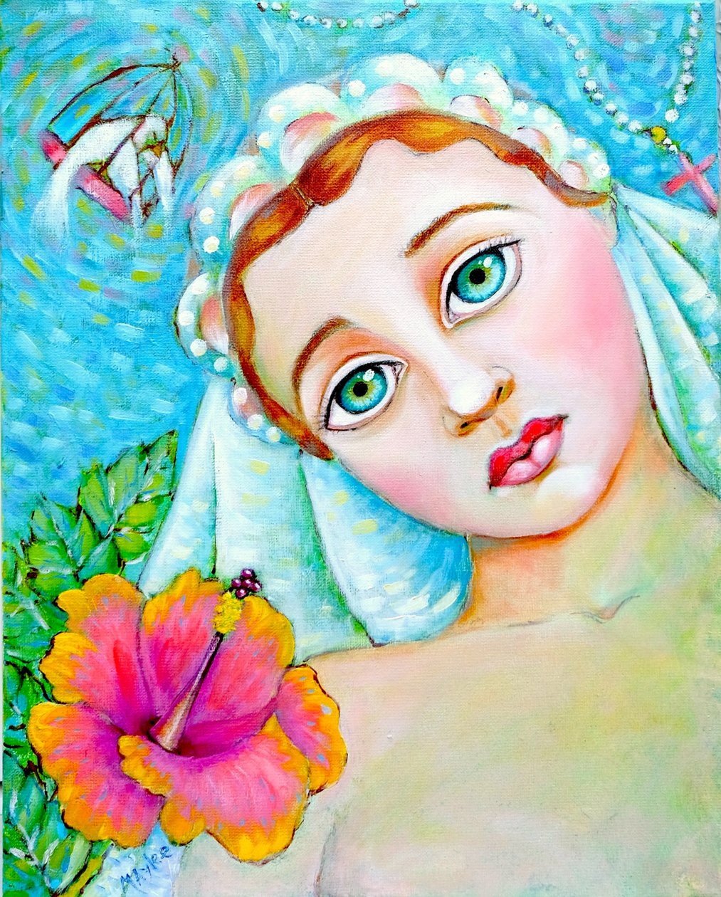 The Bride, 2021 (olja på duk) av Maylee Christie