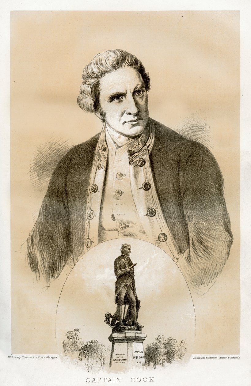 Kapten James Cook, brittisk sjöofficer och upptäcktsresande från 1700-talet, 1879 av McFarlane and Erskine