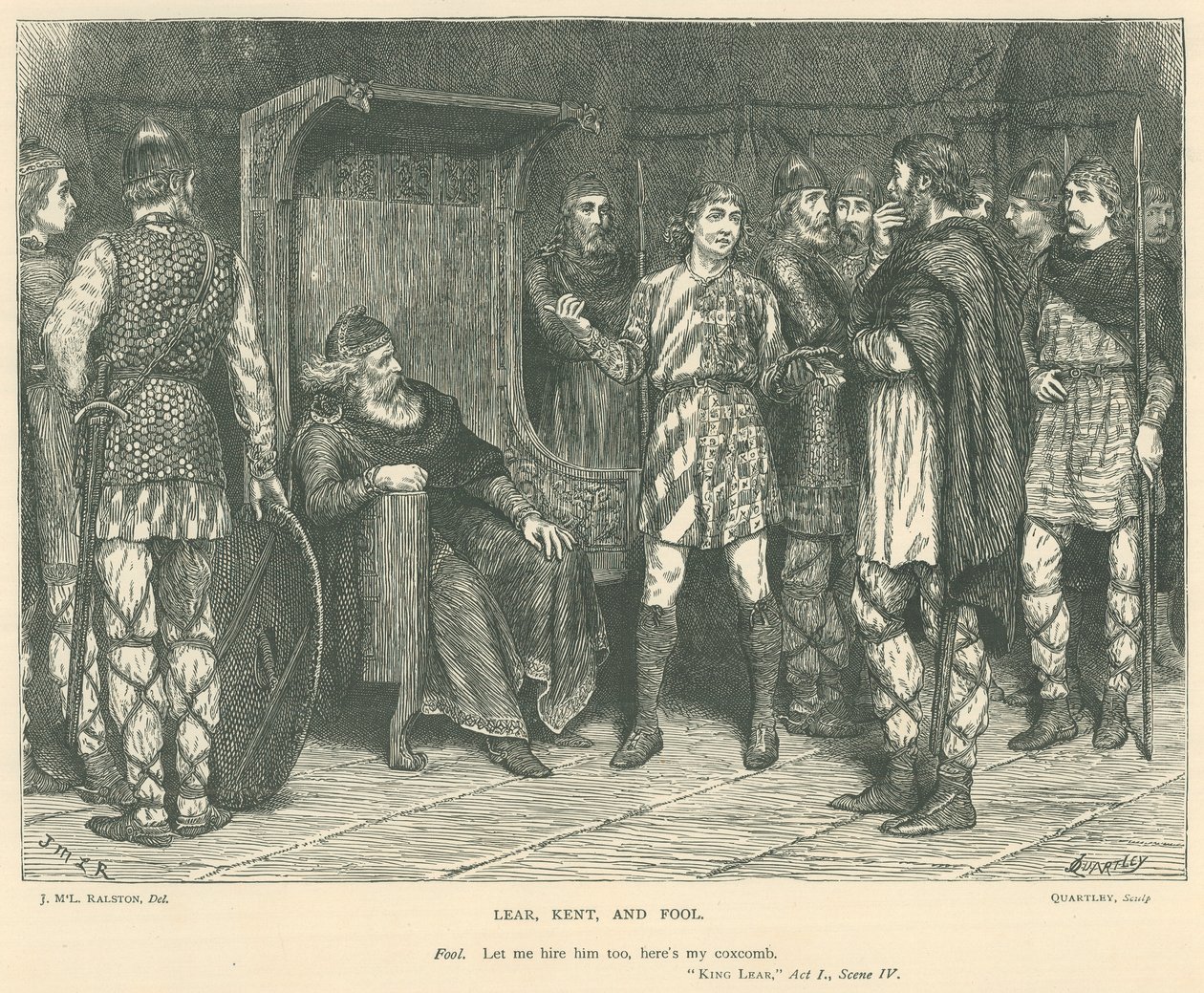 Illustration till Kung Lear (gravyr) av McLaren John Ralston