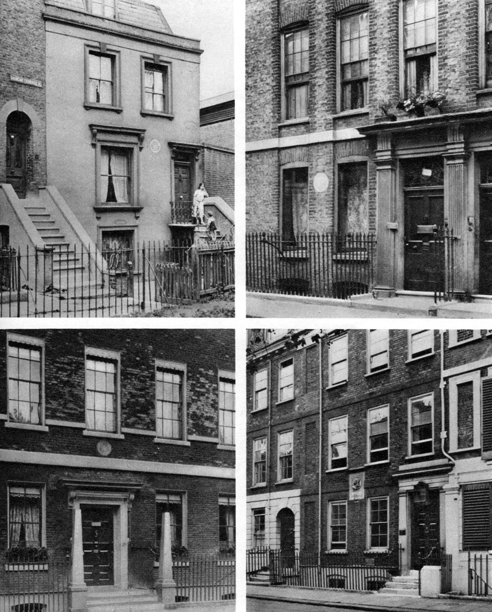 Fyra London-hus av kända män, London, 1926-1927. av McLeish