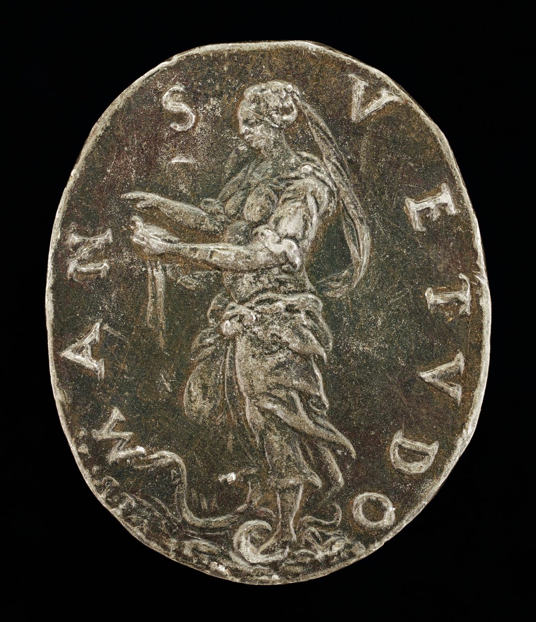 Mildhet som står på en orm [omvänt]. av Medallist T.R.