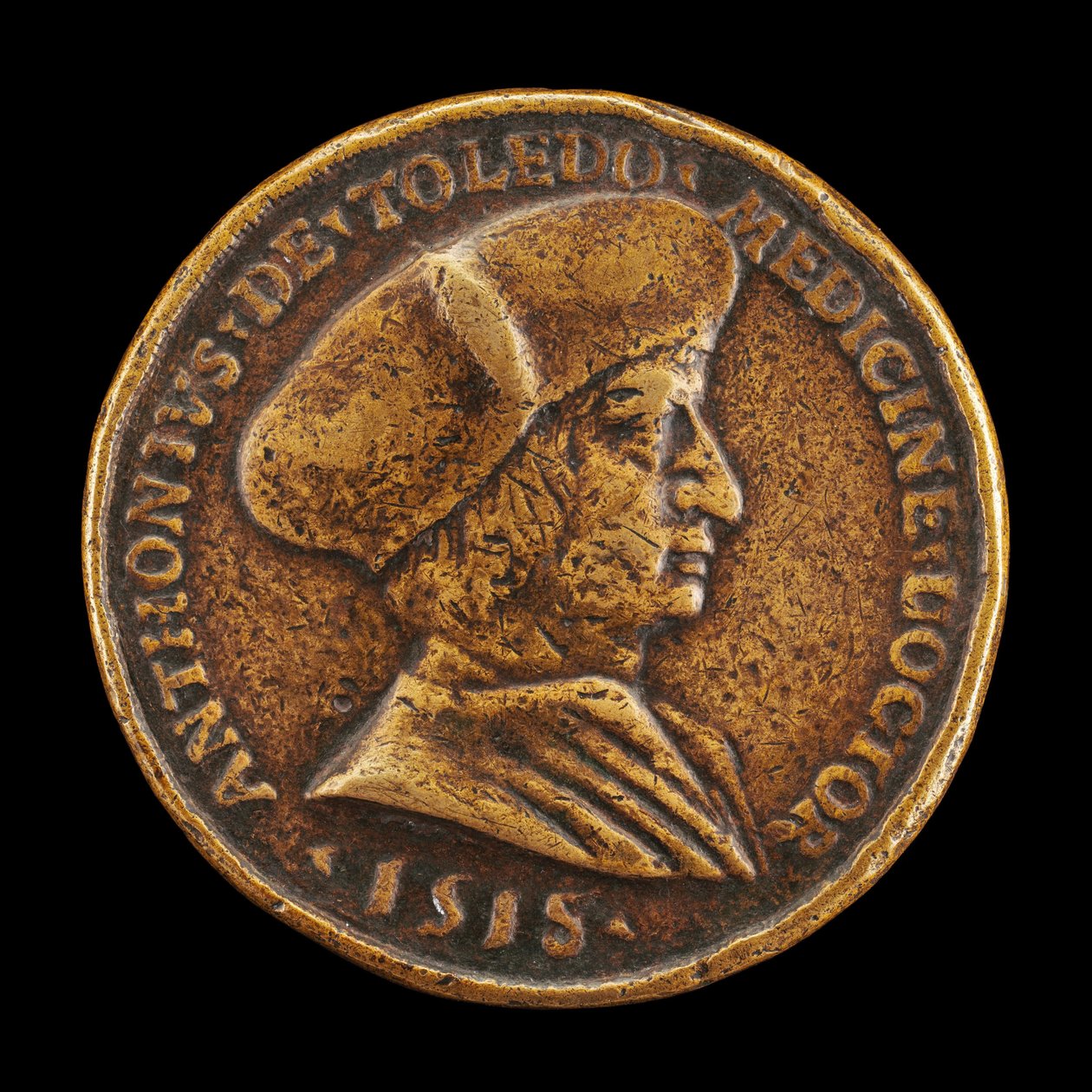 Antonio Gonzalo de Toledo, ca. 14801483-1524, läkare i Lyon [framsidan], 1518. av Medallist of 1518