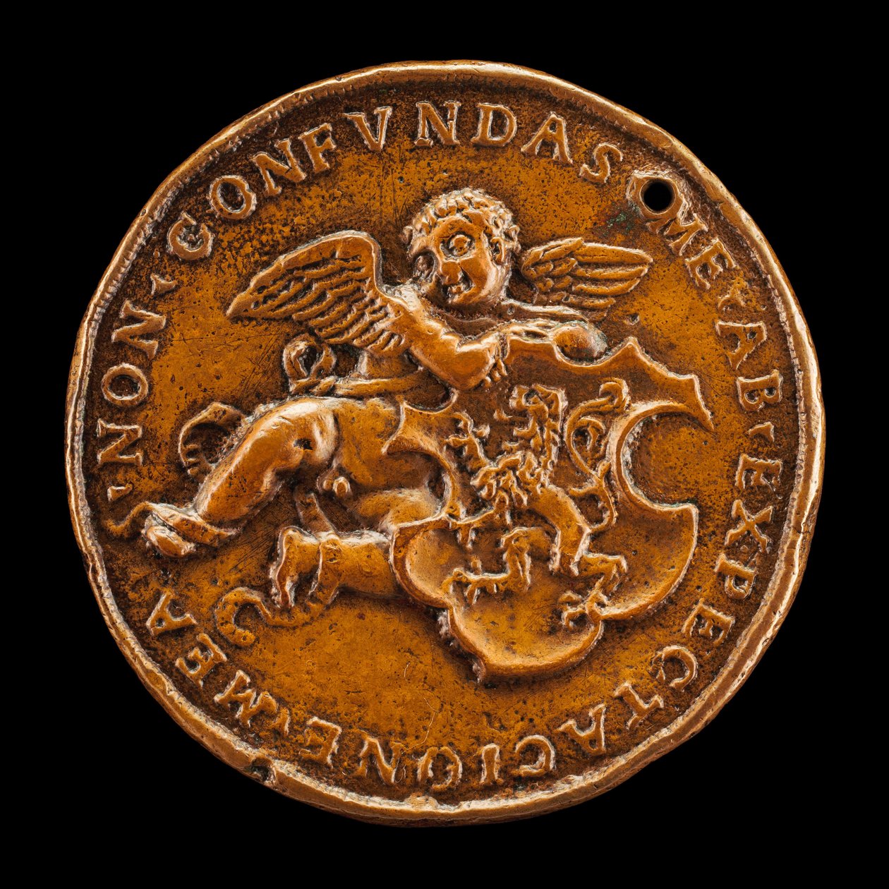 Putto Holding Arms of Vitry [omvänd], 1518. av Medallist of 1518