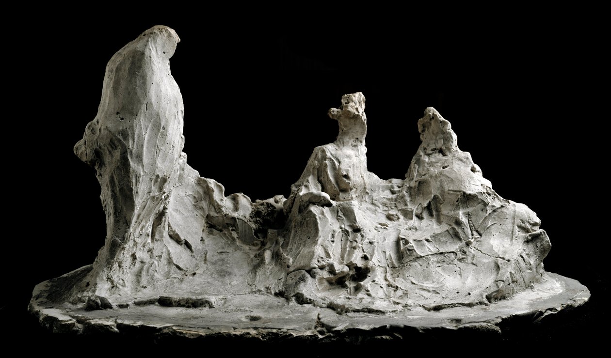 Samtal i en trädgårdsskulptur av Medardo Rosso (1858-1928) Barzio, Museo Medardo Rosso av Medardo Rosso