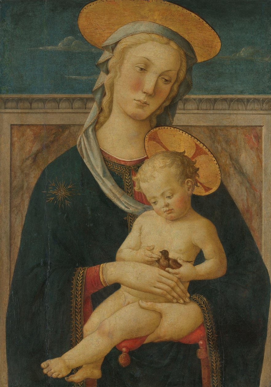 Jungfru och barn av Meester van San Miniato (attributed to)