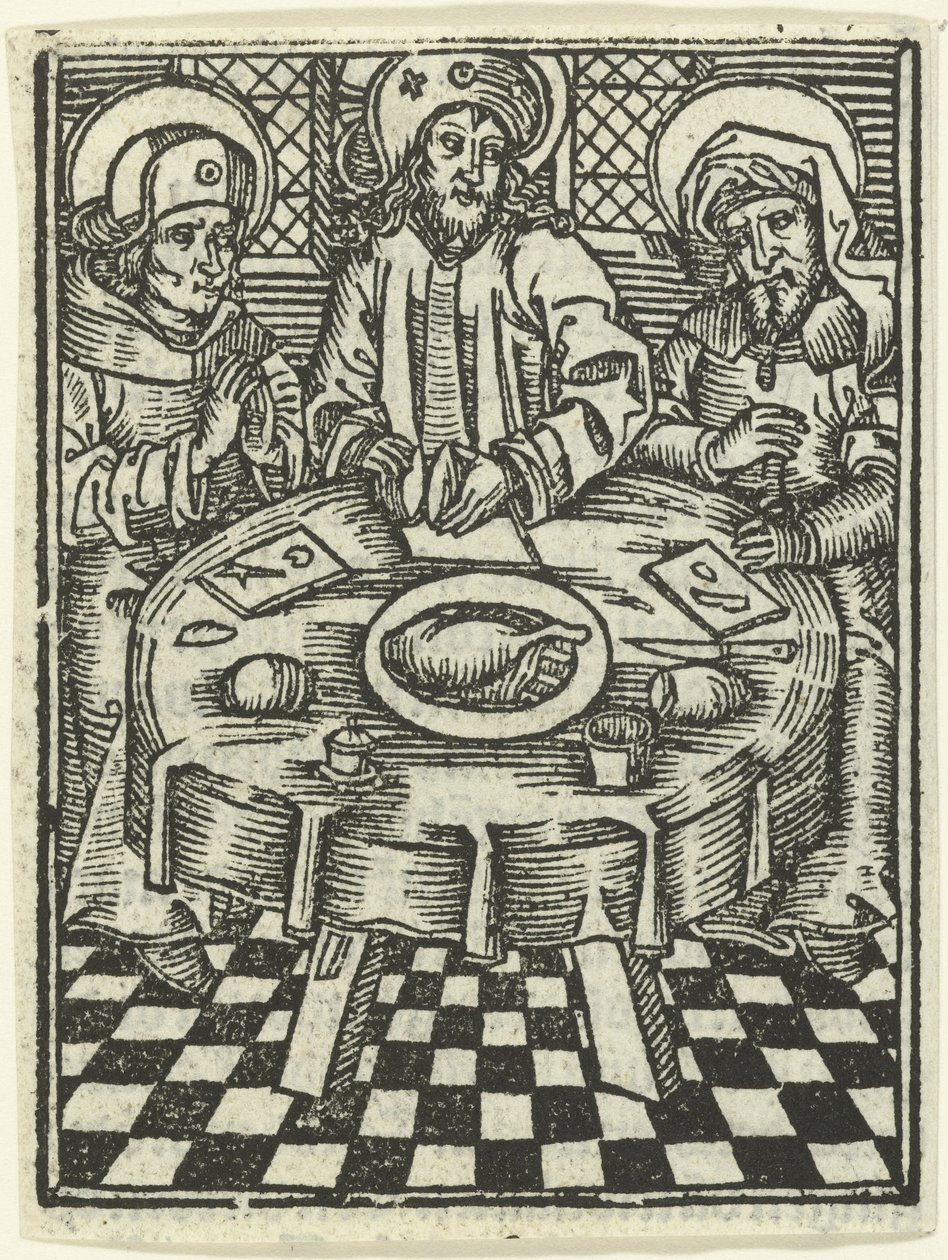 Måltiden på Emmaus av Meester van de Delbecq Schreiber Passie (attributed to)